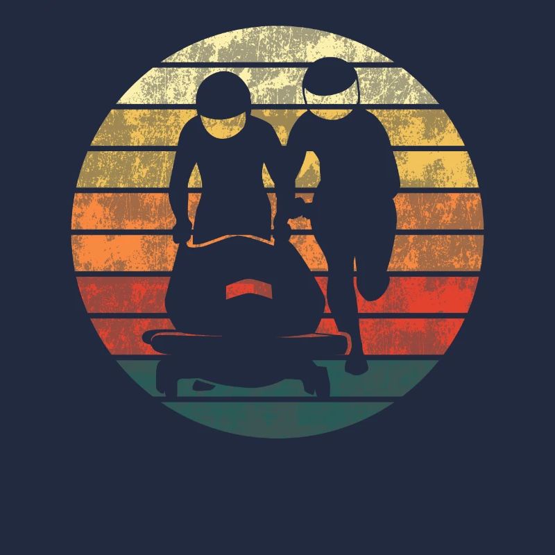 Bobfahrer Bobfahren Bobsport Retro Geschenk