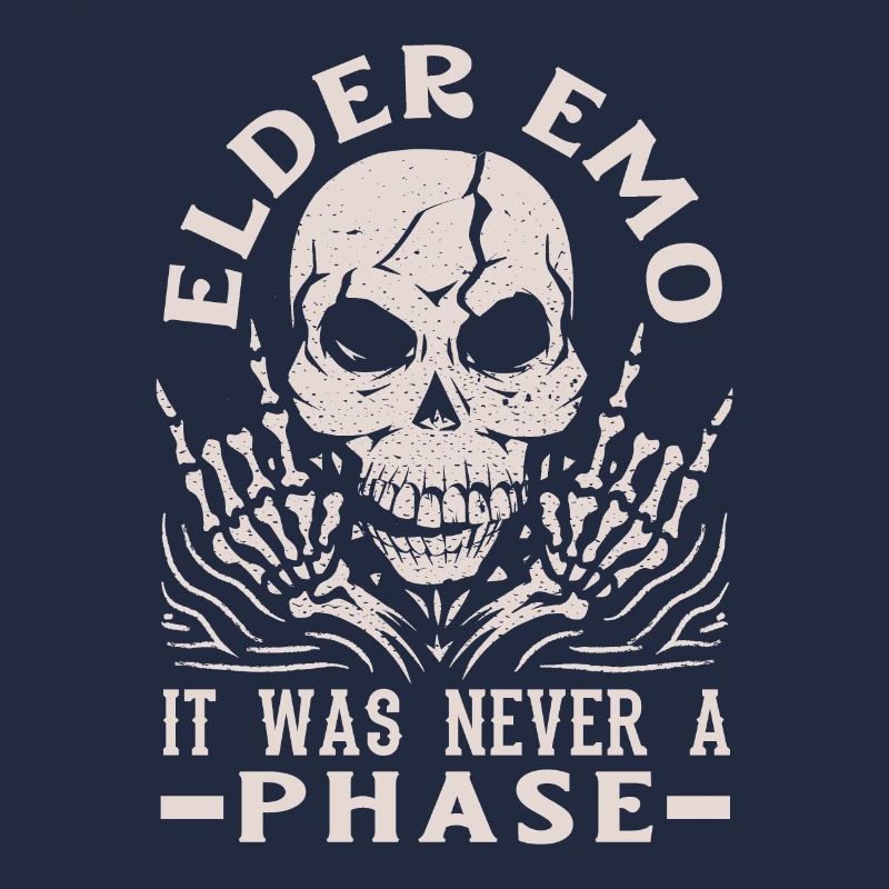 Elder Emo It Was Never A Phase Gothic Skeleton