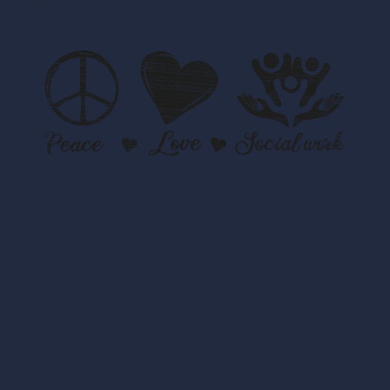 Peace Love Socialwork Social Worker