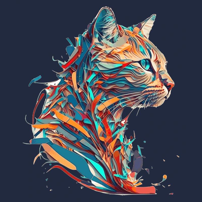 Visage d’un beau chaton comme un chat en couleur