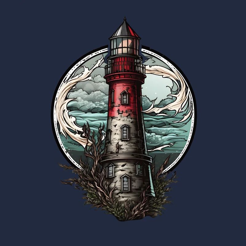 Abandonné Phare Vagues Tempête Perdu place