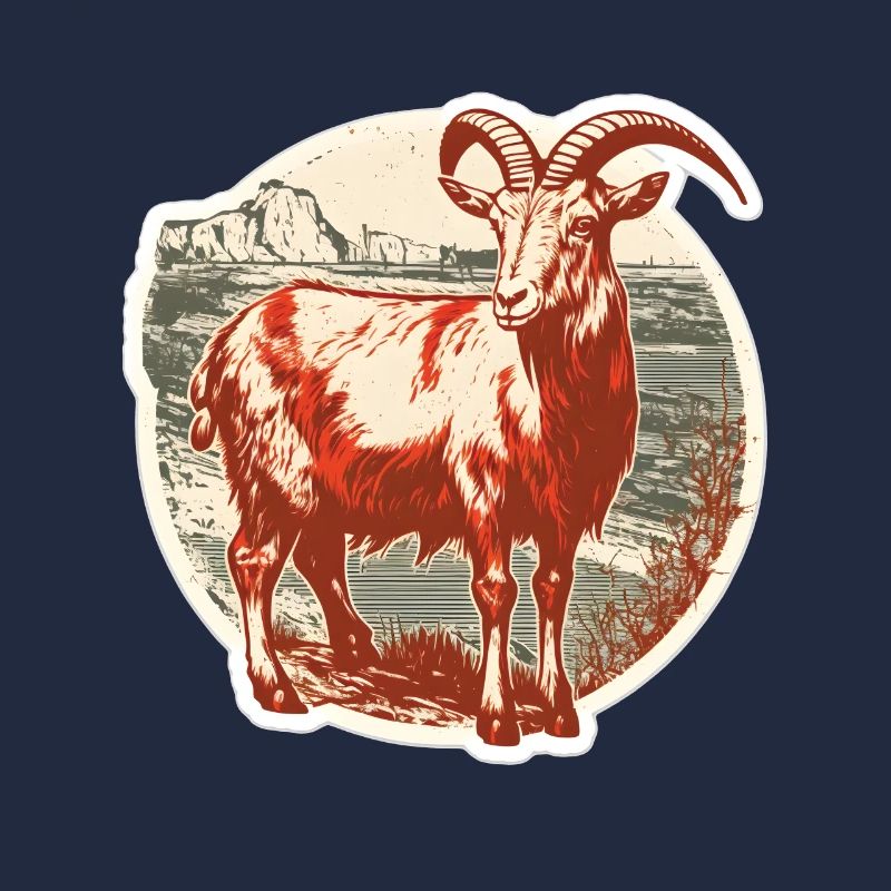 Chèvre rouge et blanc