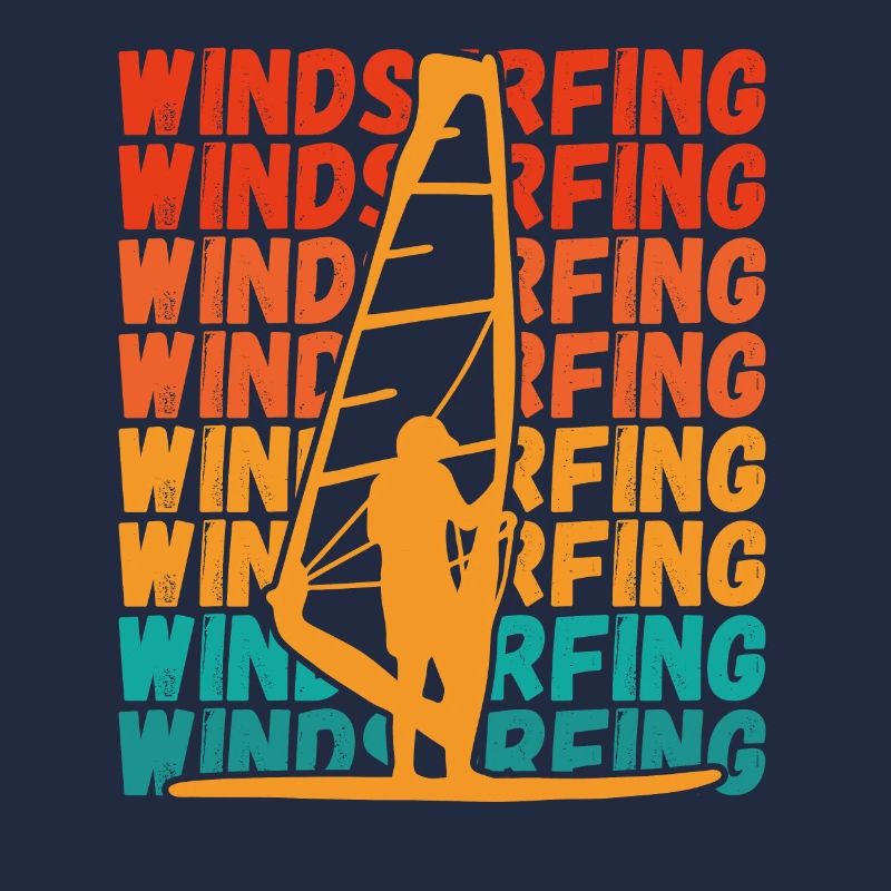 Planche à voile sur planche de surf