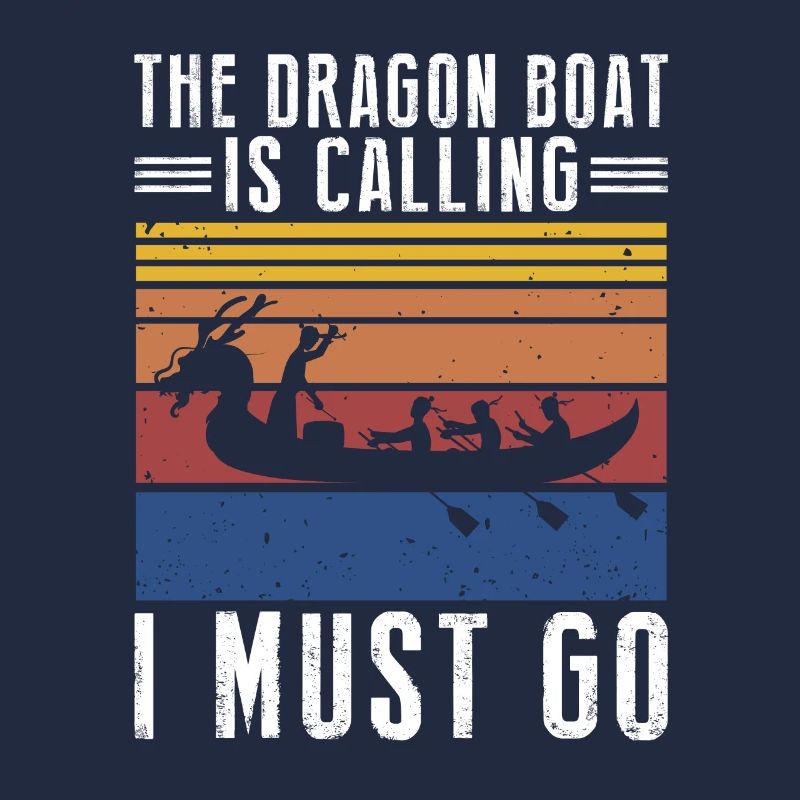 Drachenboot und Drachenboot Crew