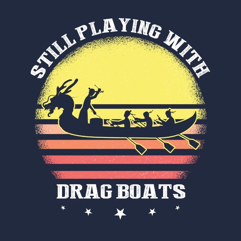 Drachenboot und Drachenboot Crew