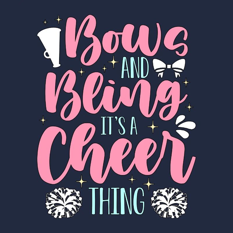 Cheerleading s’incline et bling c’est une acclamation