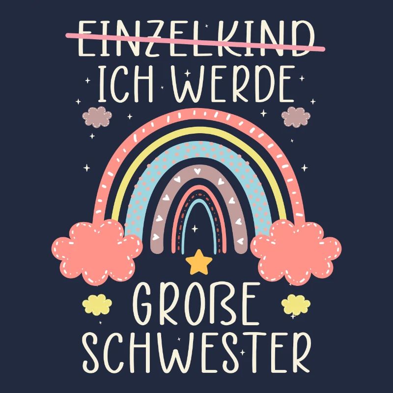 Ich werde Große Schwester Regenbogen Babyfeier