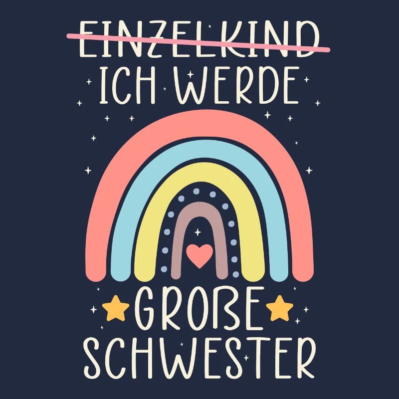 Ich werde Große Schwester Regenbogen Babyfeier