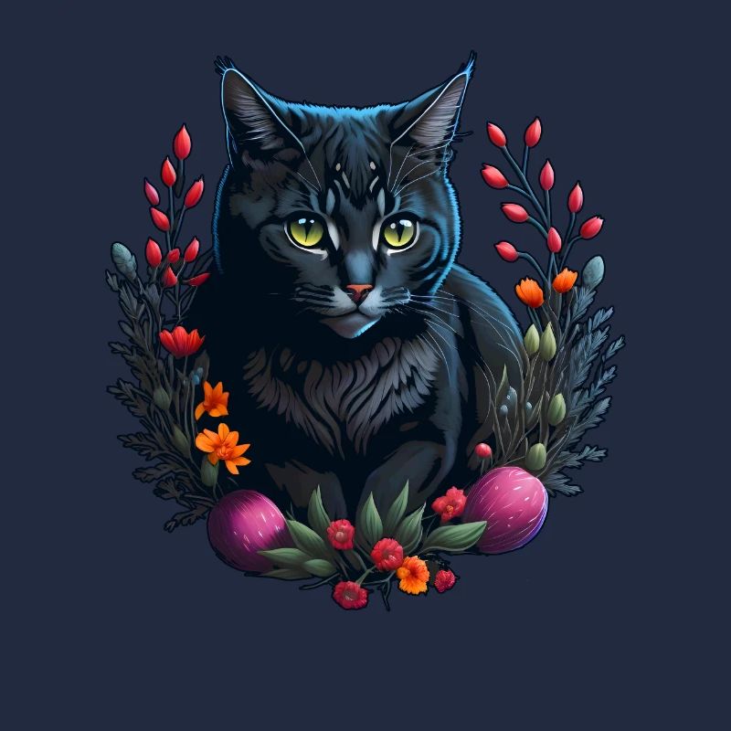 cute cat in easter & spring style cats