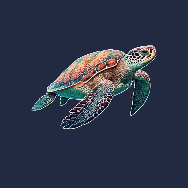 Turtle - Turtle - Diving - Sea