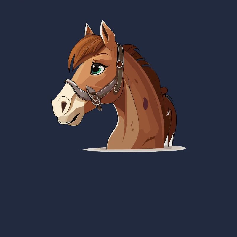 Style de bande dessinée de cheval