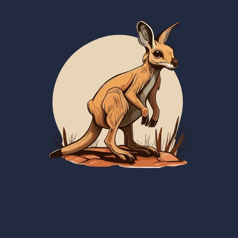 Kangaroo comic cartoon style