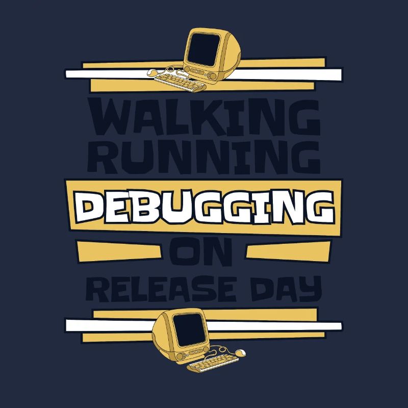 Walking Running Debugging Release Day Coder