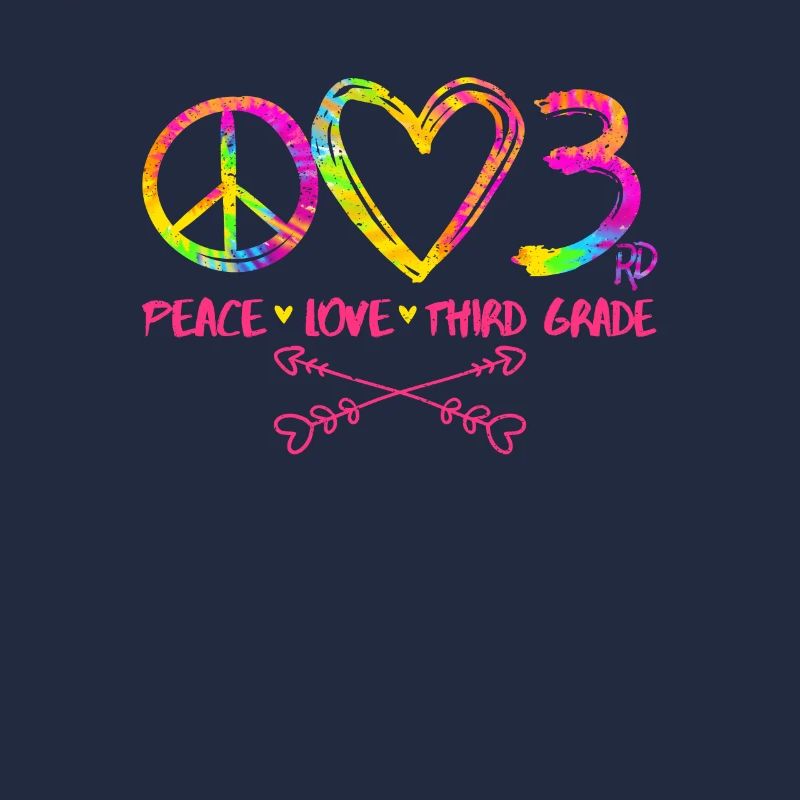 Peace Love Third 3. Klasse Squad Back To School
