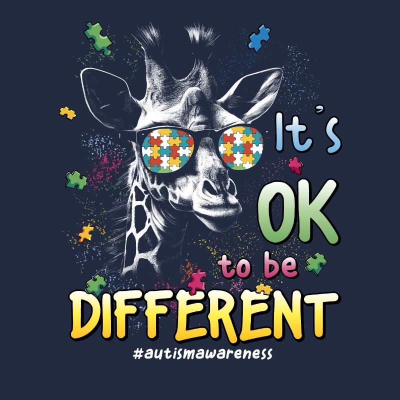 Autism Awareness Acceptance - Giraffe Its Ok To