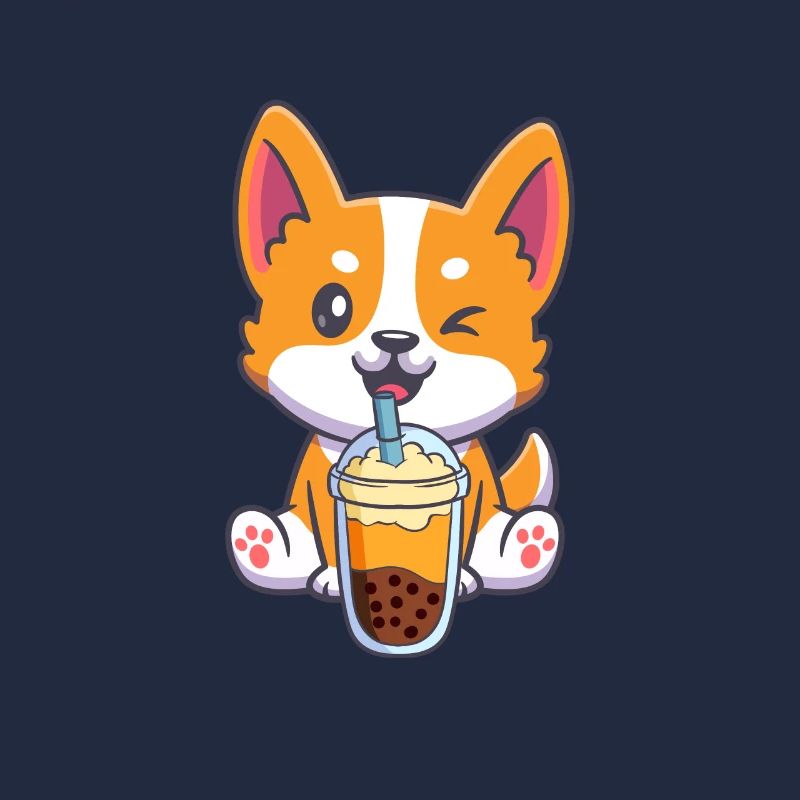 Bubble Tea Corgi