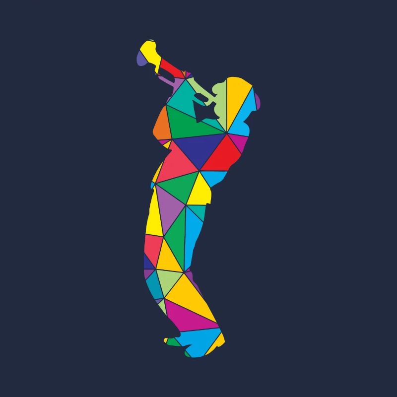 Low Poly Polygon Trompete