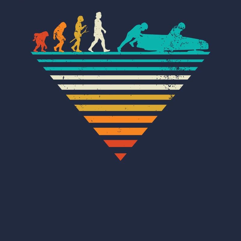 Menschliche Evolution - Vintage Bobsled