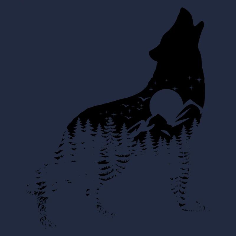 Wolf Silhouette - Artenschutz - Lebensraum