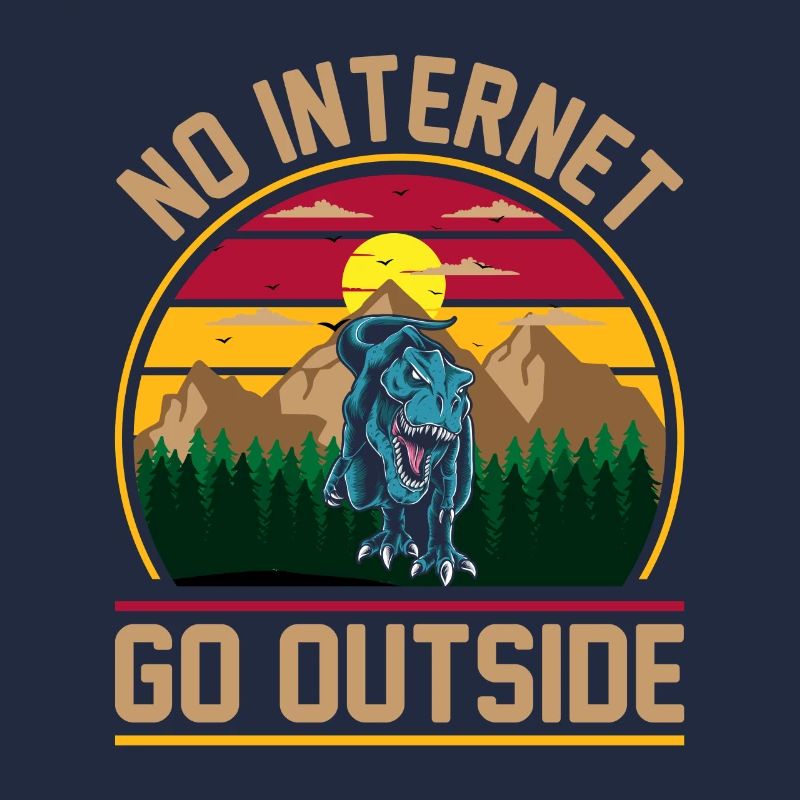 Dinosaurier No Internet Go Outside Geschenk
