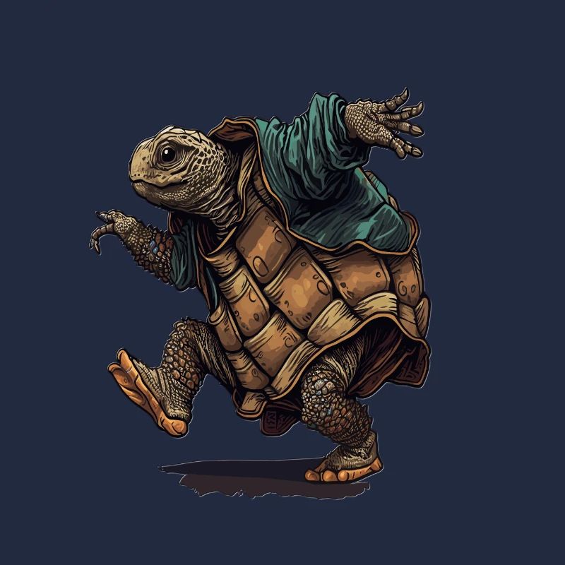 Turtle Ninja Dance drôle de design