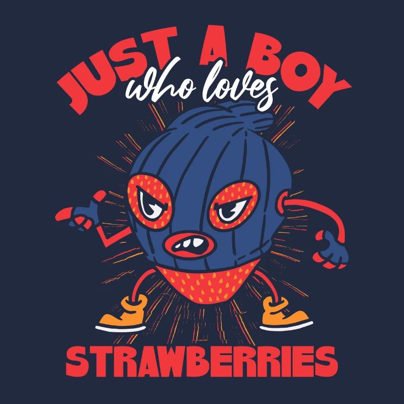 Nur ein Junge, der Erdbeeren liebt