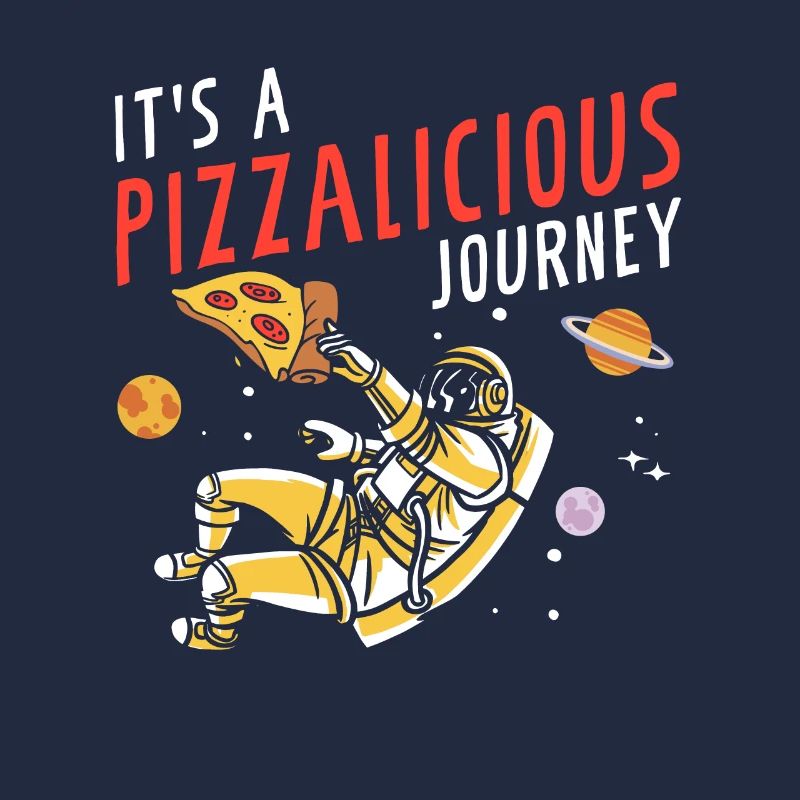Space Pizza Lover Astronaut Fastfood