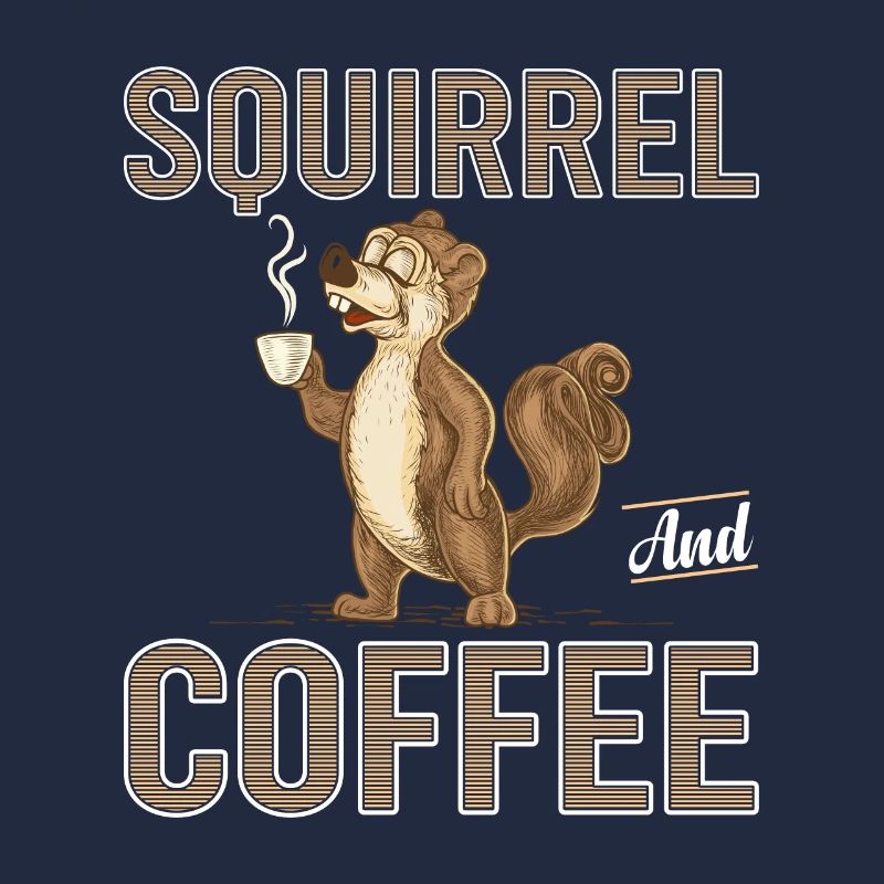 Squirrel Coffee Zeit Zum Wach Werden Eichhörnchen