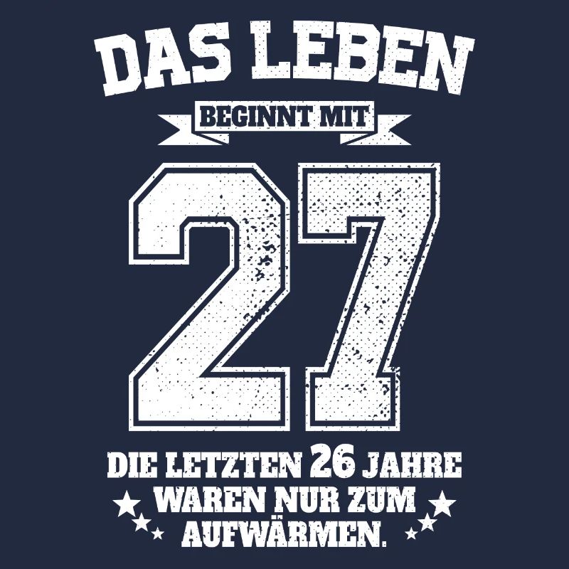 27. Geburtstag Geschenk Das Leben Beginnt Mit 27
