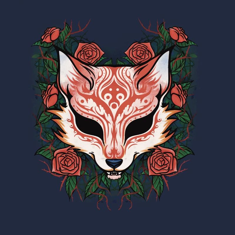 Kitsune Fuchs Geist Maske Ästhetik Shinobi Dämon