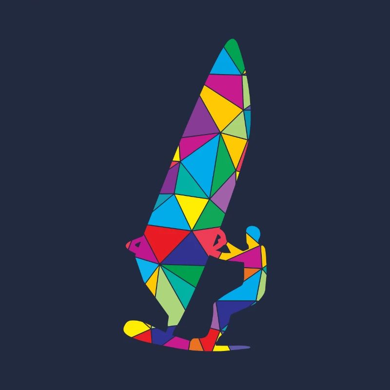 Low Poly Windsurfing Polygon Windsurfing