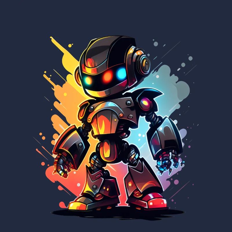 Retro Robot Cute Robotic Engineer Technology