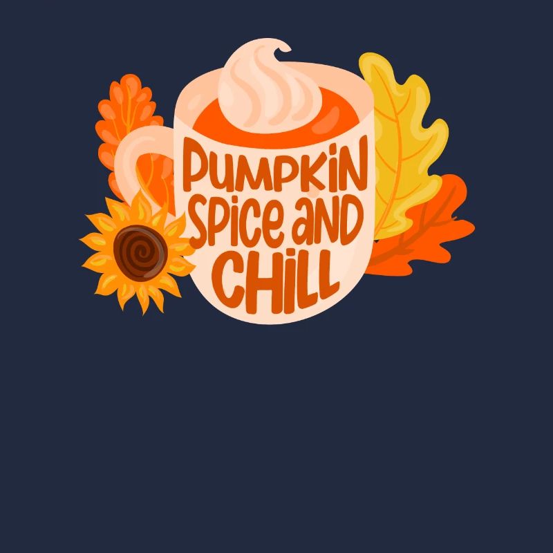 Pumpkin Spice And Chill Cute Fall Latte Mug Coffee