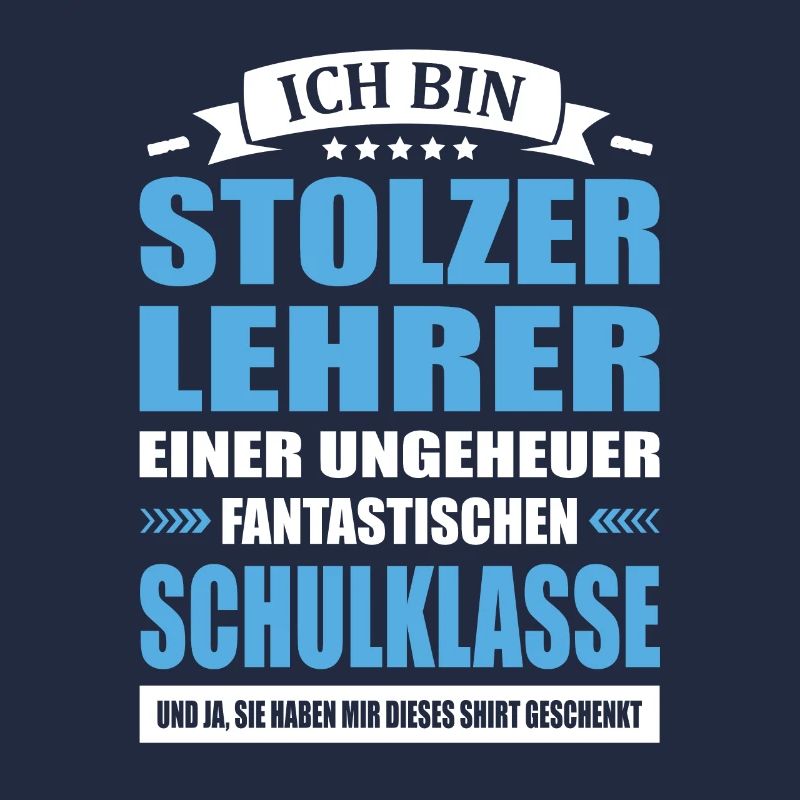 Ich Bin Stolzer Lehrer Abschied Schulklasse