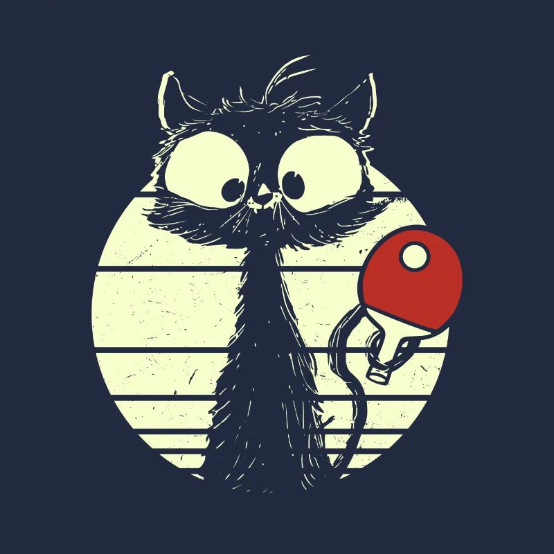 Table tennis player cat