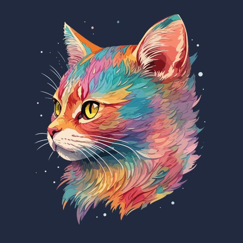Chat Illustration Chat Dessin Pastel Chat