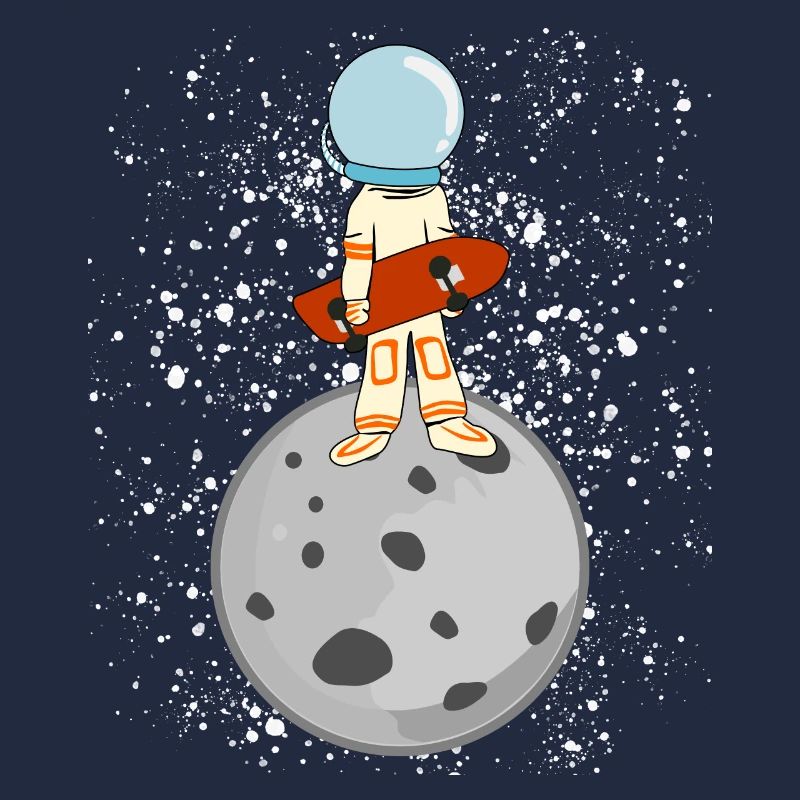 Longboarder Moon Astronaut Longboard