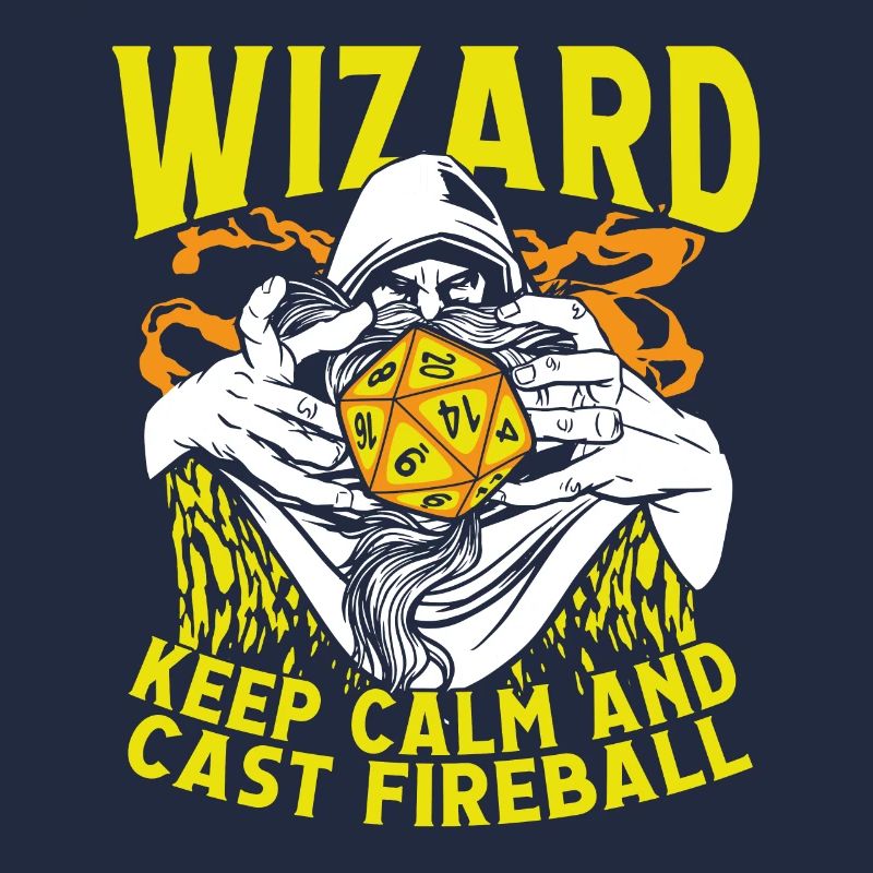 Wizard casts fireball