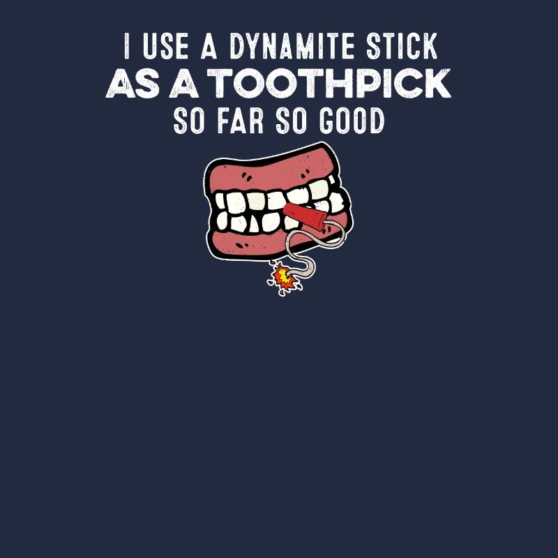 J’utilise un bâton de dynamite comme jeu de mots de gangster cure-dent