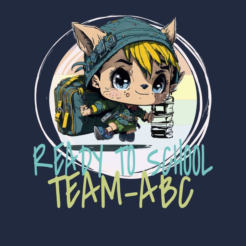 Schulanfänger kleiner Elf mit Schultasche Team ABC