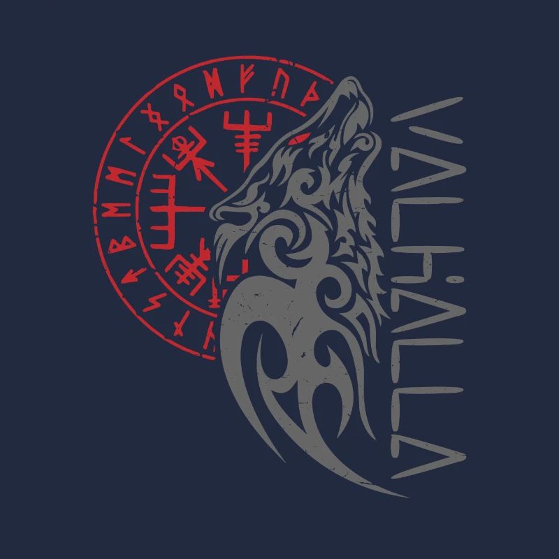 Valhalla Wolf Odin Compass