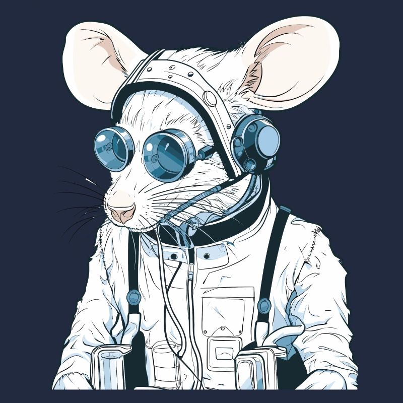 Mouse, Gaming, Pilot, Nerd, Funny, Lab Rat Rat
