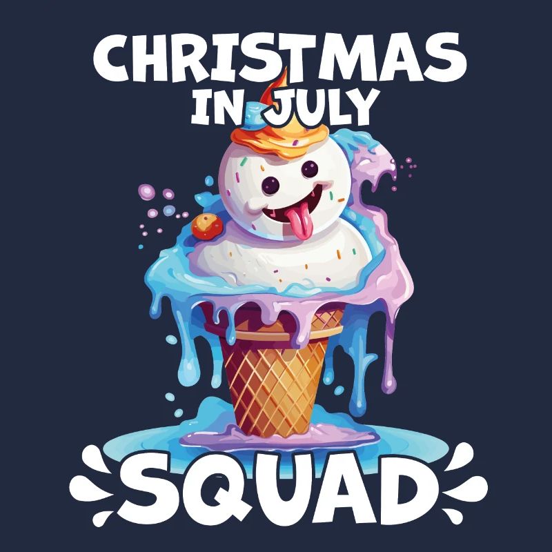 Weihnachten im Juli Schneemann-Eiscreme