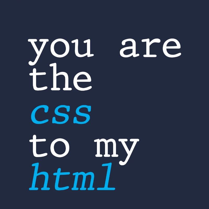 Vous êtes le CSS à mon HTML 4