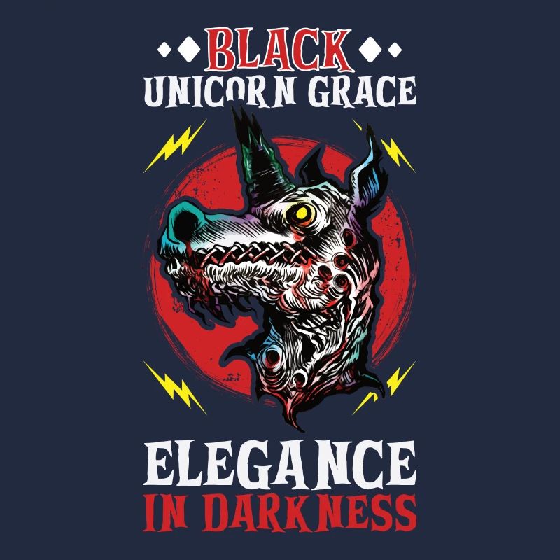 Dunkles Einhorn Horror Einhorn Mitternacht Einhorn