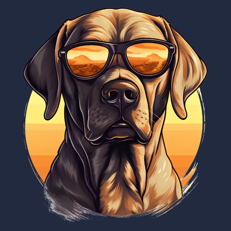 Labrador mit Sonnenbrille