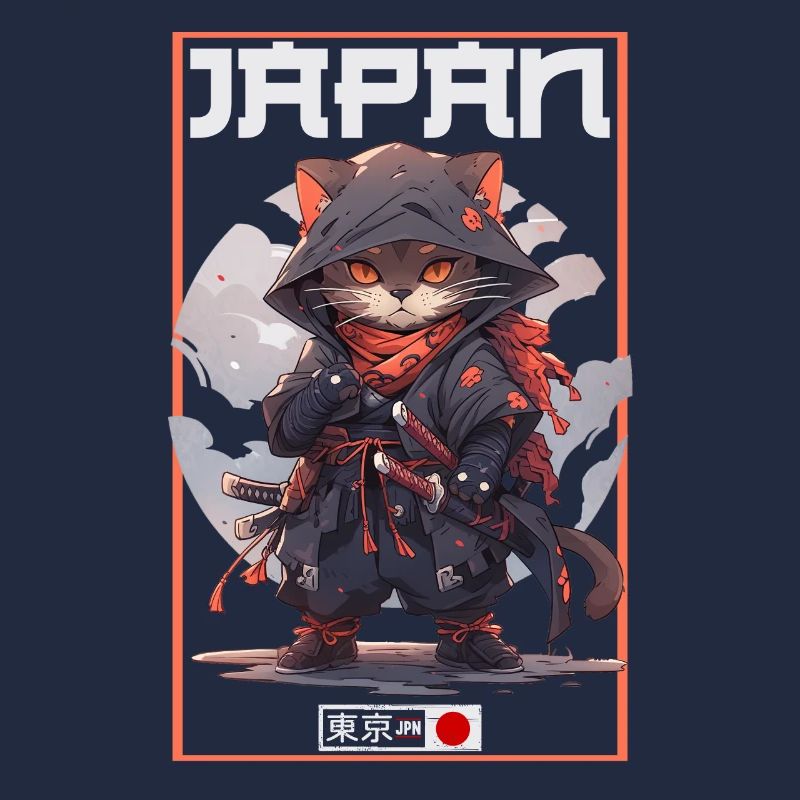 Chat d’Asie Samouraï japonais Samouraï