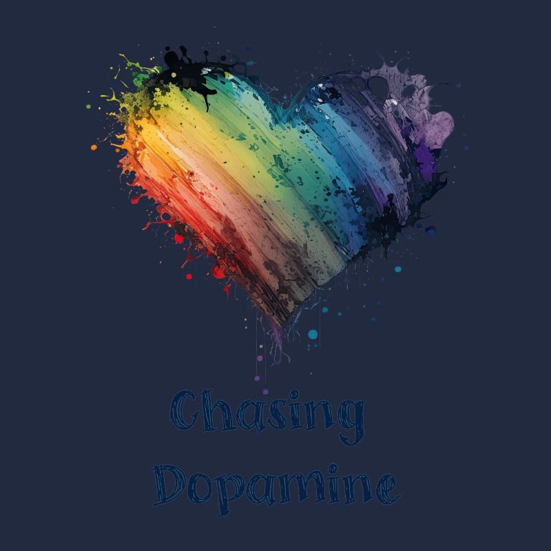 Rainbow heart chasing Dopamine