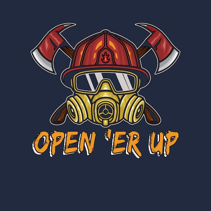 Pompier en chef Open 'er Up Fireman Firefighter