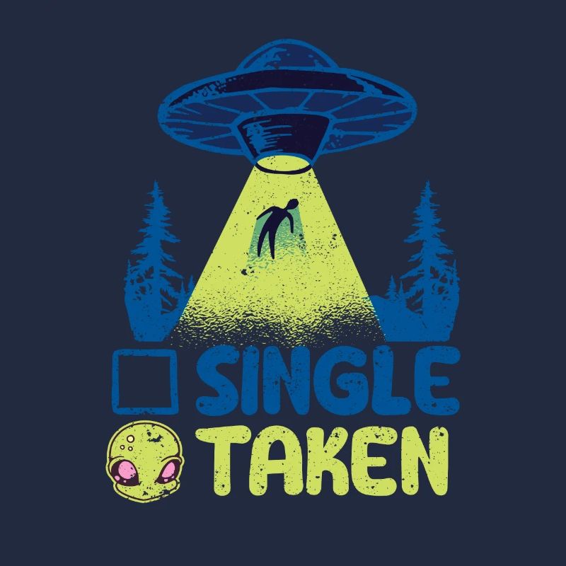 Single oder genommen Lustig Alien UFO Valentinstag